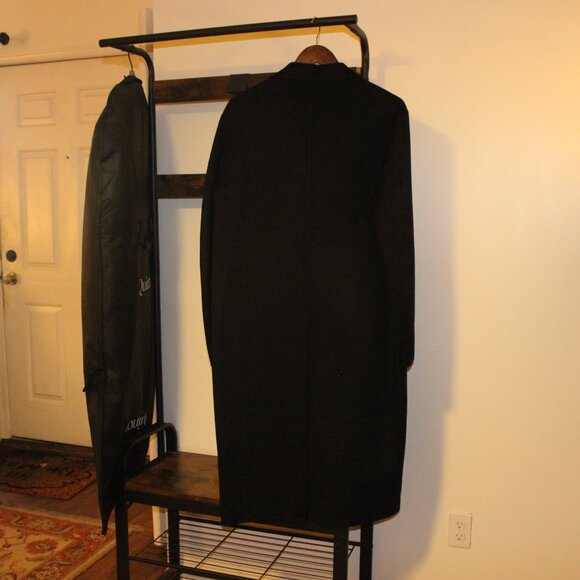 100% Mongolian Cashmere Double-Faced Overcoat -- Size S -- Black - Picture 9 of 13